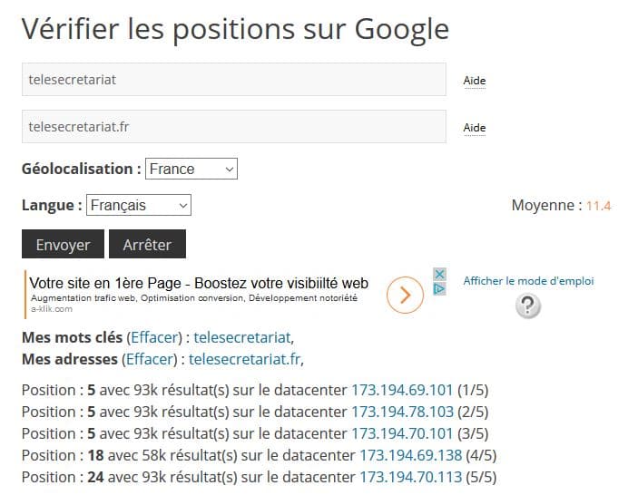 outils SEO positionnement sur Google