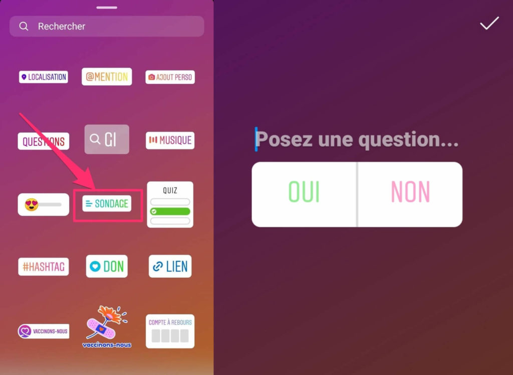 sondage Instagram
