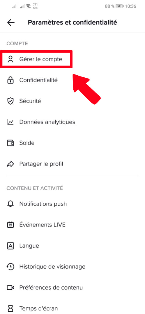 comment supprimer votre compte TikTok sur smartphone
