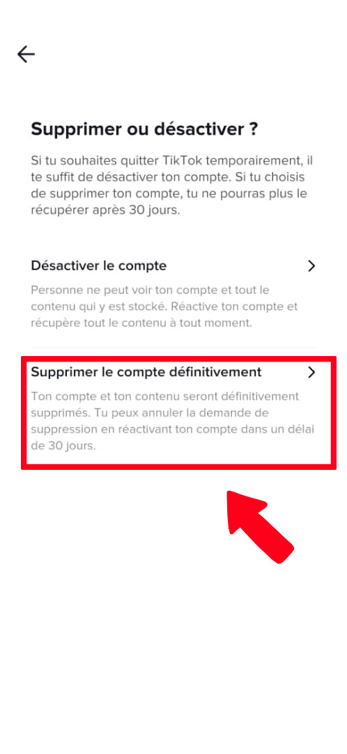 comment supprimer votre compte TikTok sur smartphone