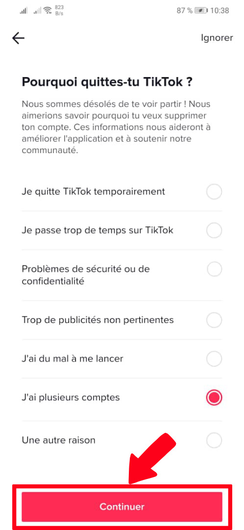 comment supprimer votre compte TikTok sur smartphone