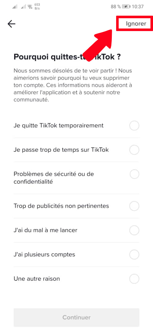 comment supprimer votre compte TikTok sur smartphone