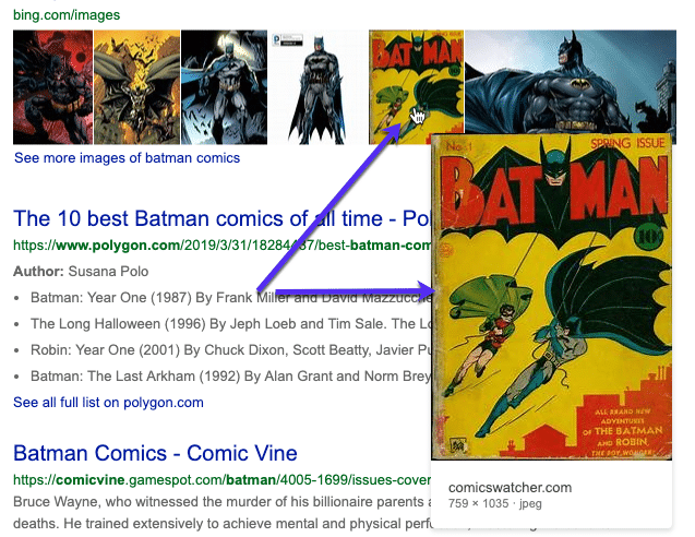 Prévisualiser une image sur Bing