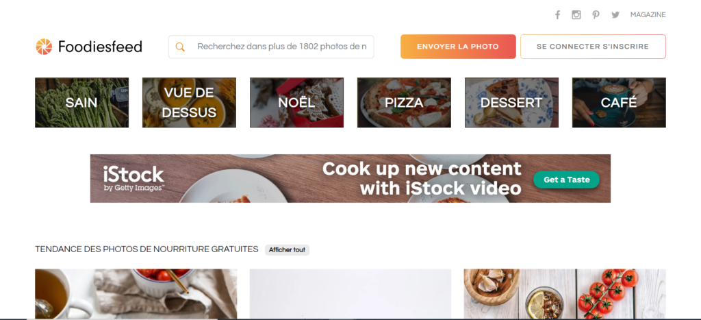 banques d'images gratuites pour nourriture
