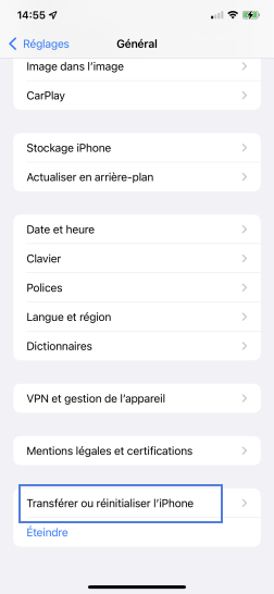 comment réinitialiser iPhone