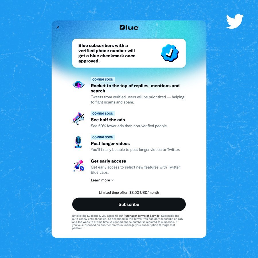 Twitter relance Twitter Blue
