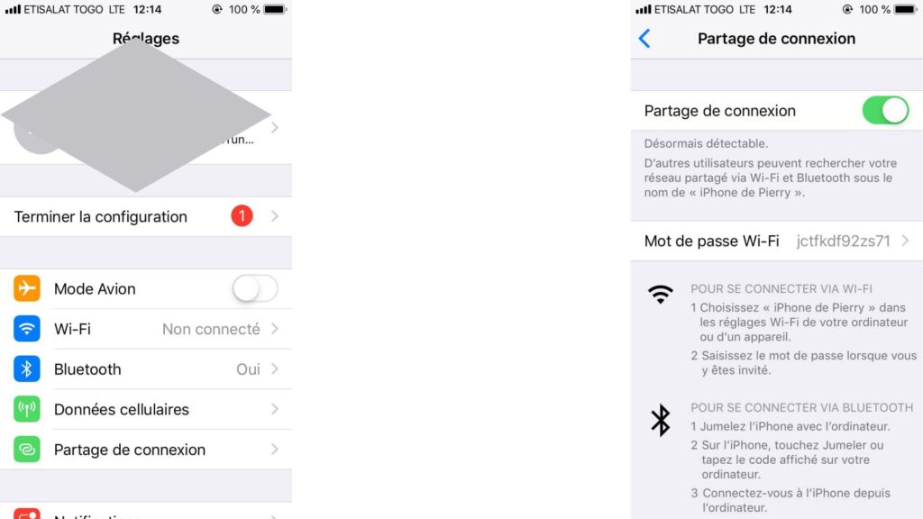 Comment faire un partage de connexion sur Android et sur iPhone