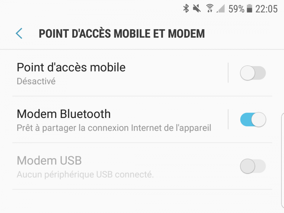 faire un partage de connexion