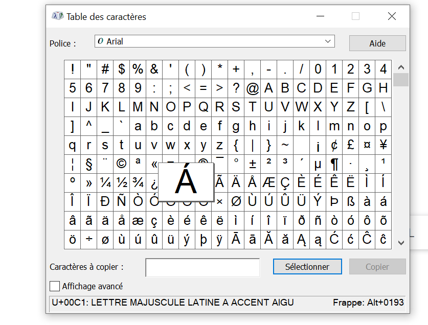 mettre un accent à une majuscule