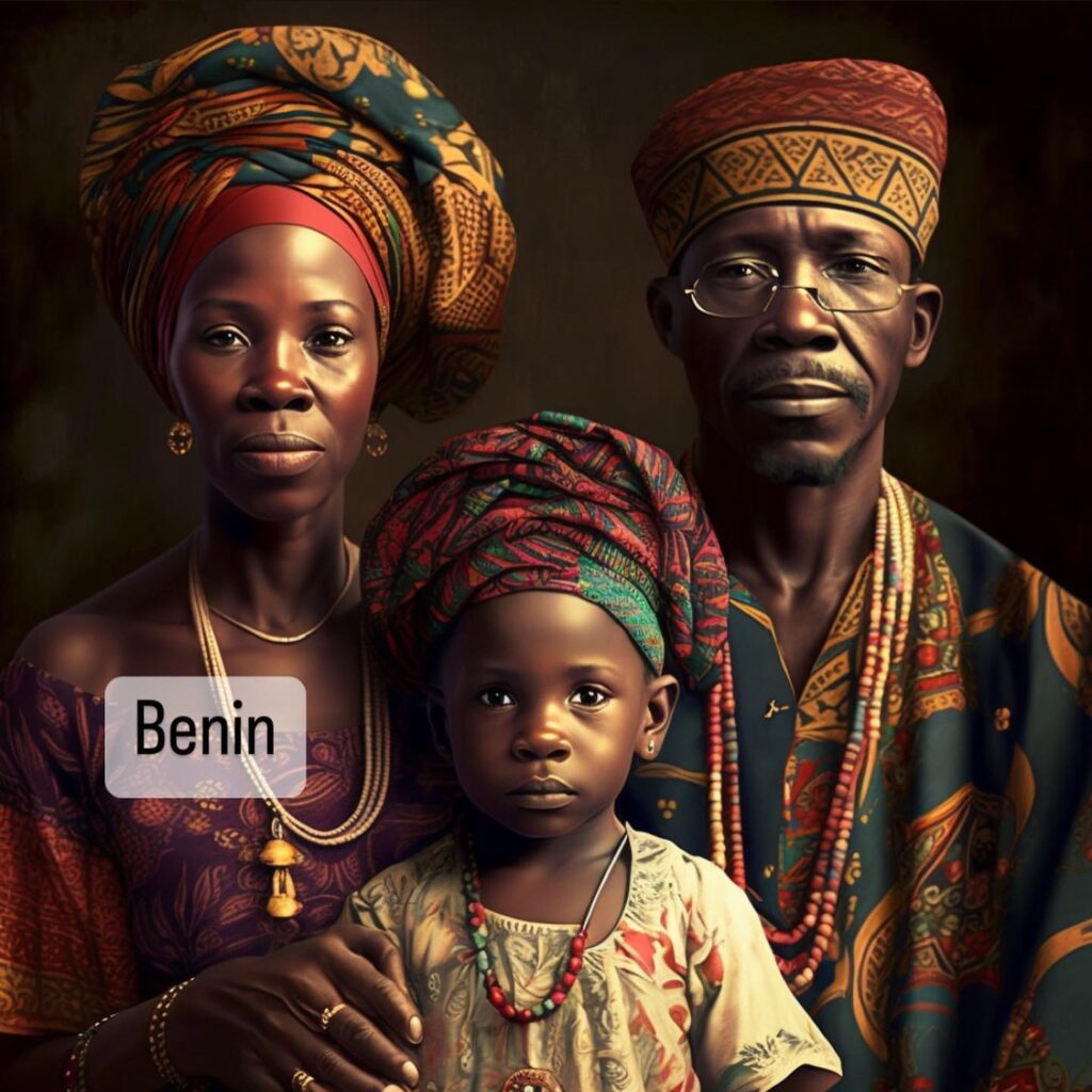 Famille béninoise générée par une IA
