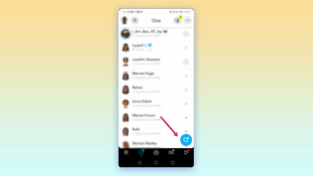 comment créer groupe Snapchat
