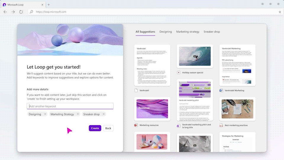 application Microsoft Loop