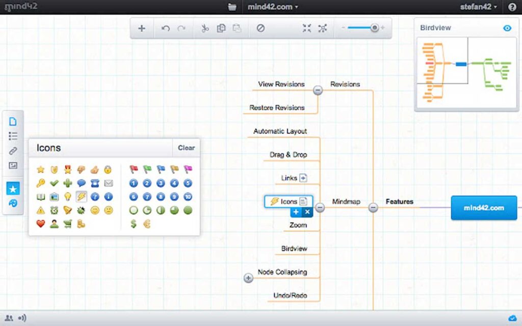Mind42 logiciel de mind mapping