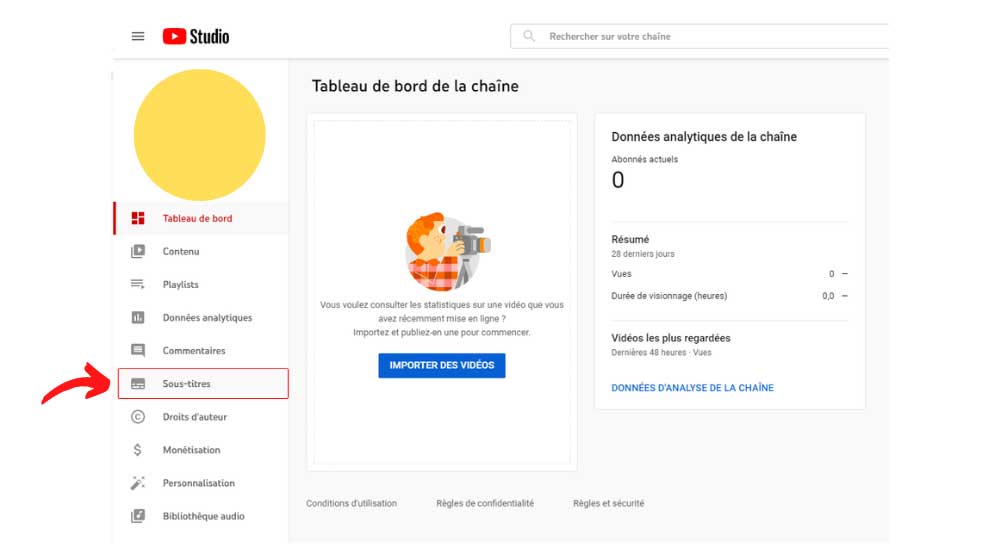 ajouter sous-titres vidéo YouTube