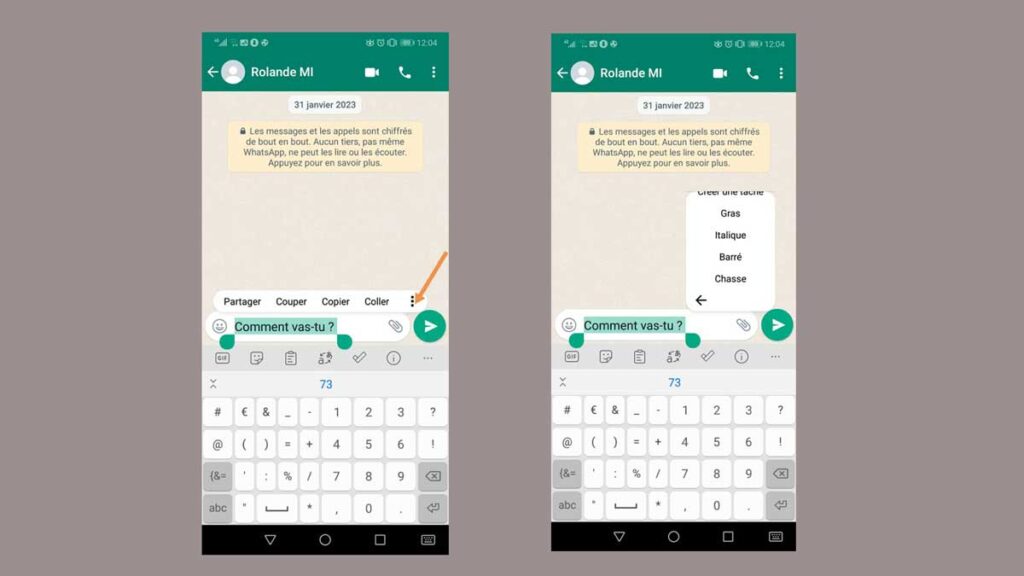 Formater un texte sur WhatsApp-1