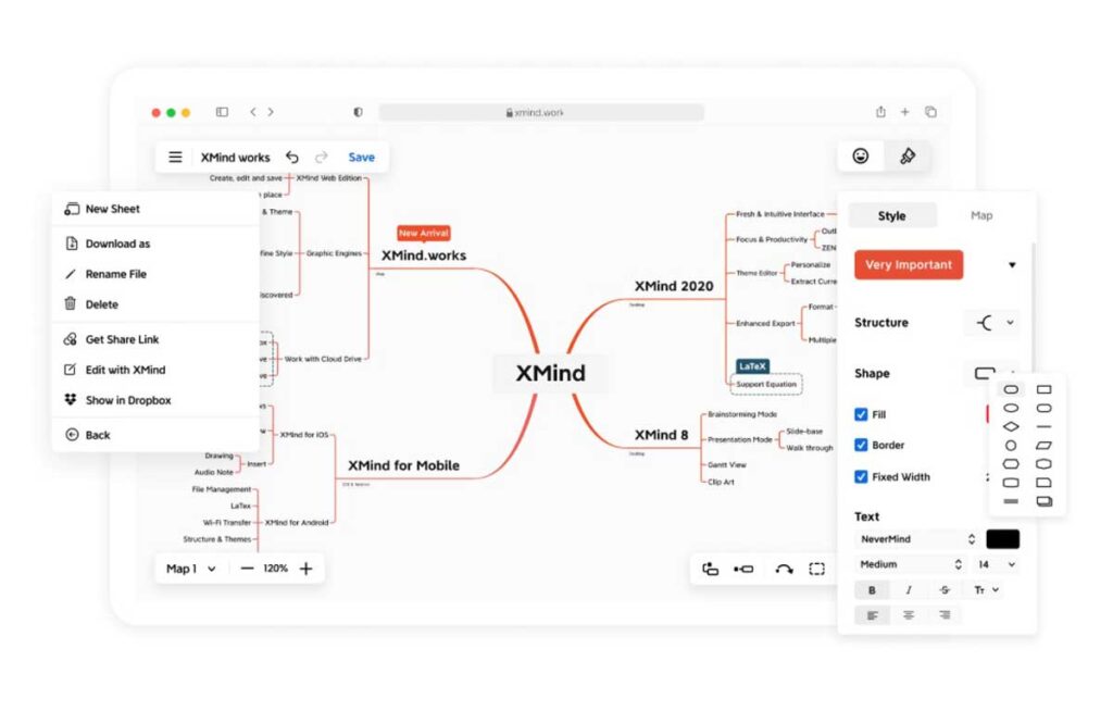 XMind outil pour créer des cartes mentales