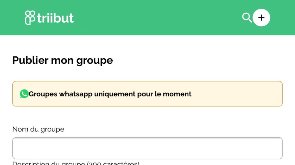 triibut plateforme communautés WhatsApp