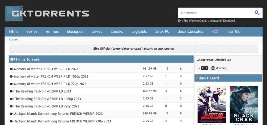 sites télécharger torrents français