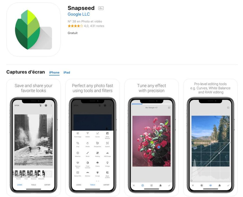 applications pour flouter une photo
