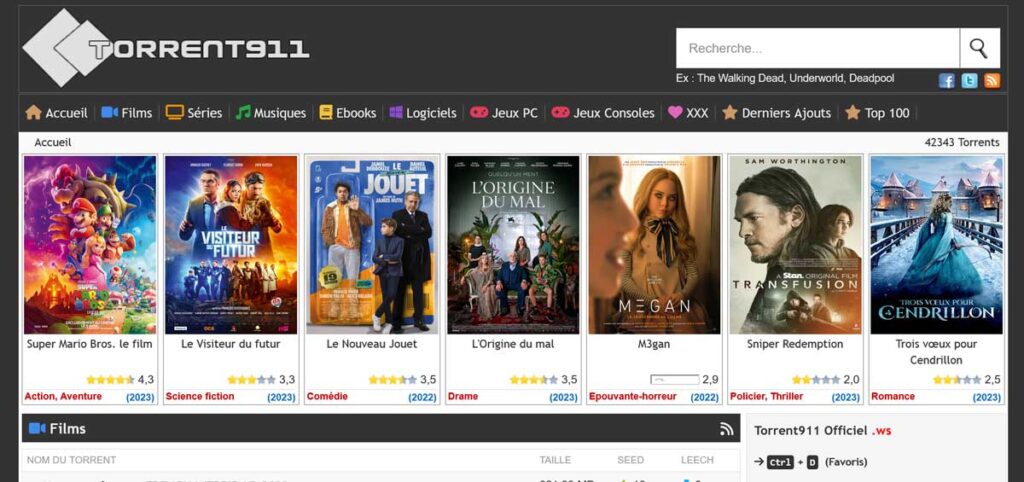 sites télécharger torrents français