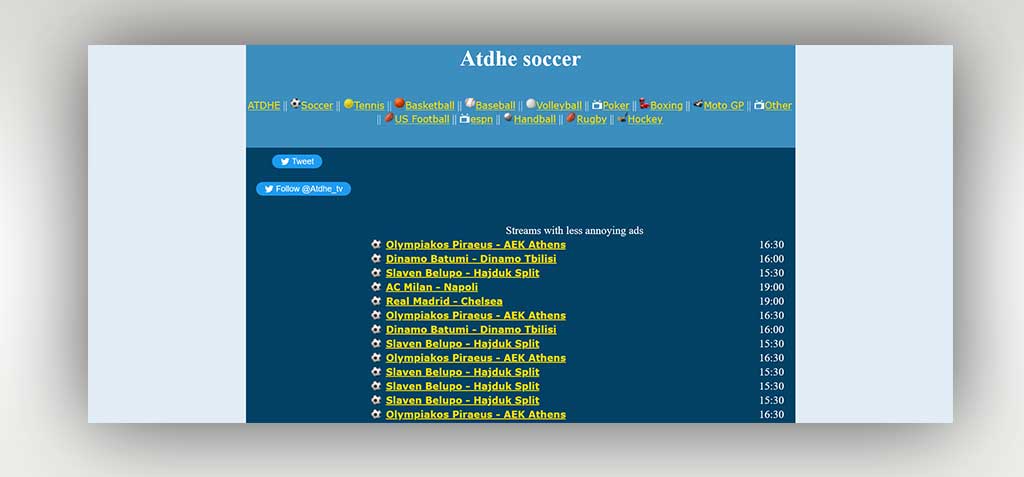 sites streaming football