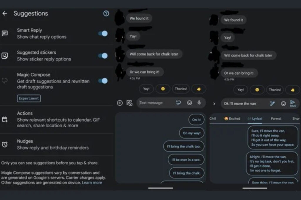 Google Messages IA