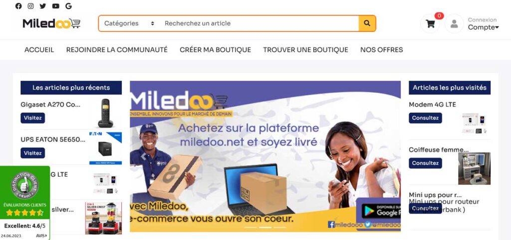 Sites e-commerce Togo