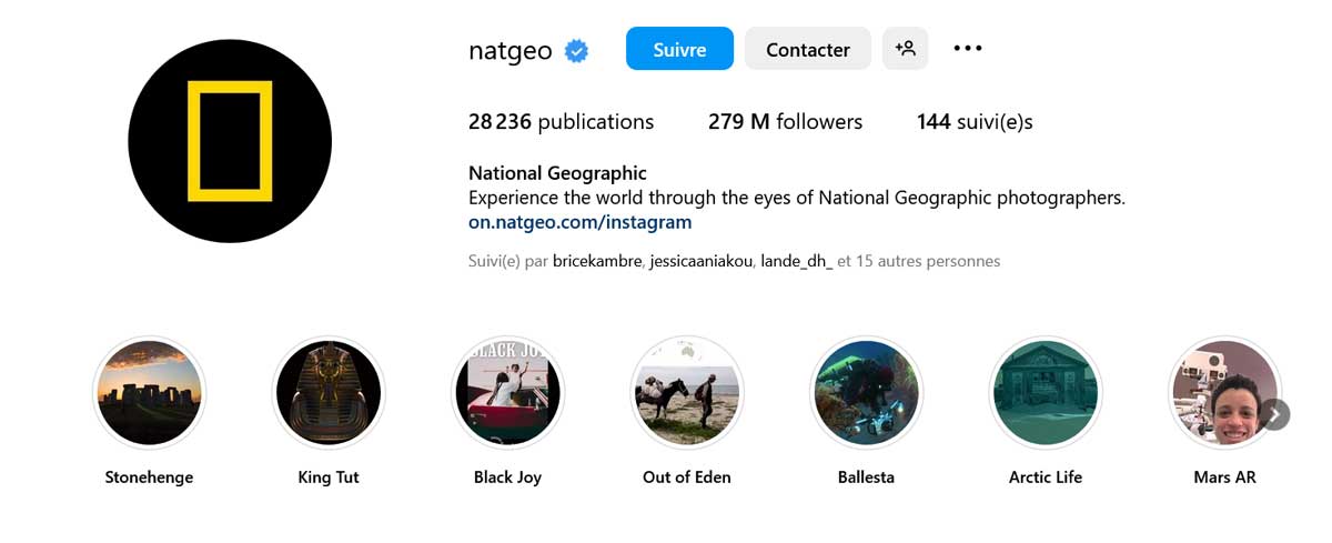 marques suivies Instagram 2023