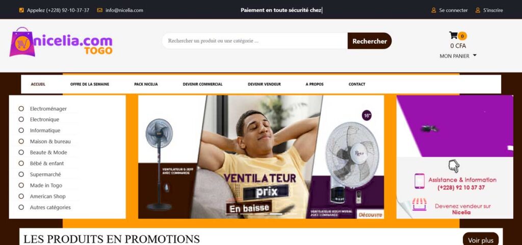 Sites e-commerce Togo