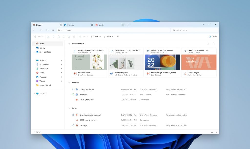 perte fonctionnalités explorateur fichiers