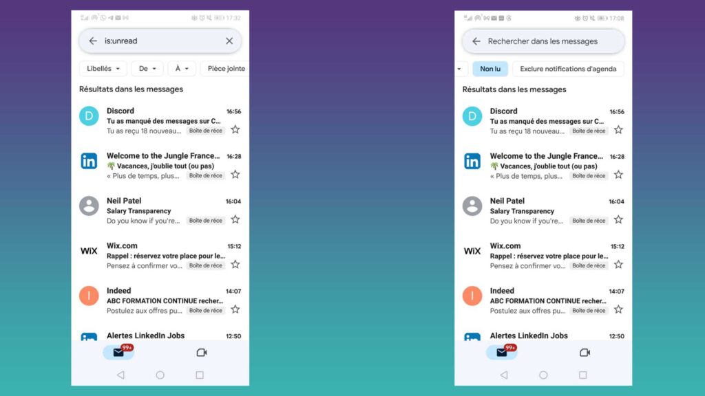 supprimer mails non lus Gmail