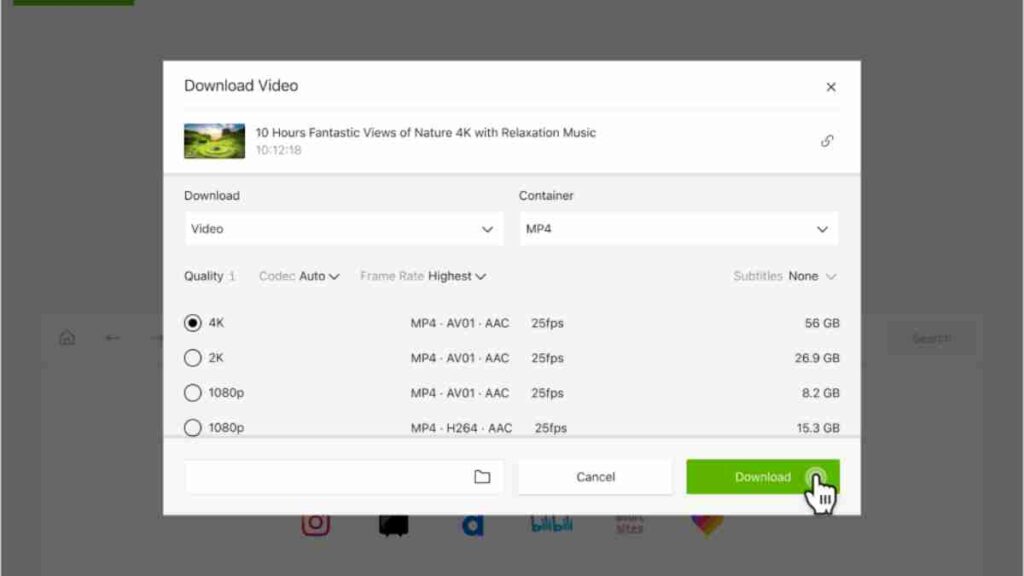télécharger video 4K Vide Downloader