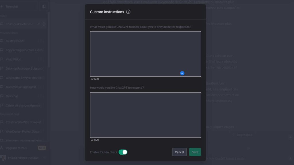 OpenAI ChatGPT nouvelle fonctionnalité