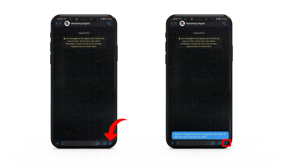 message vidéo Whatsapp