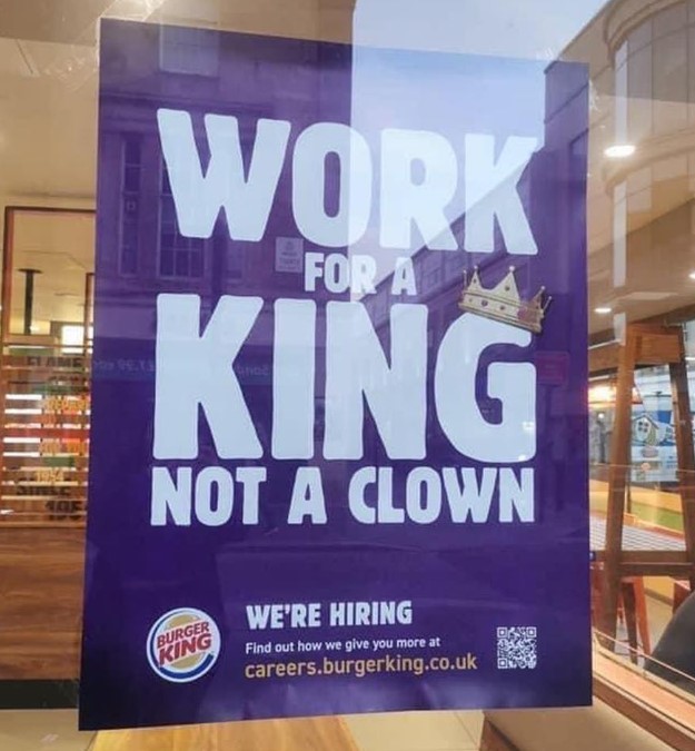 Burger King moqueur concurrents