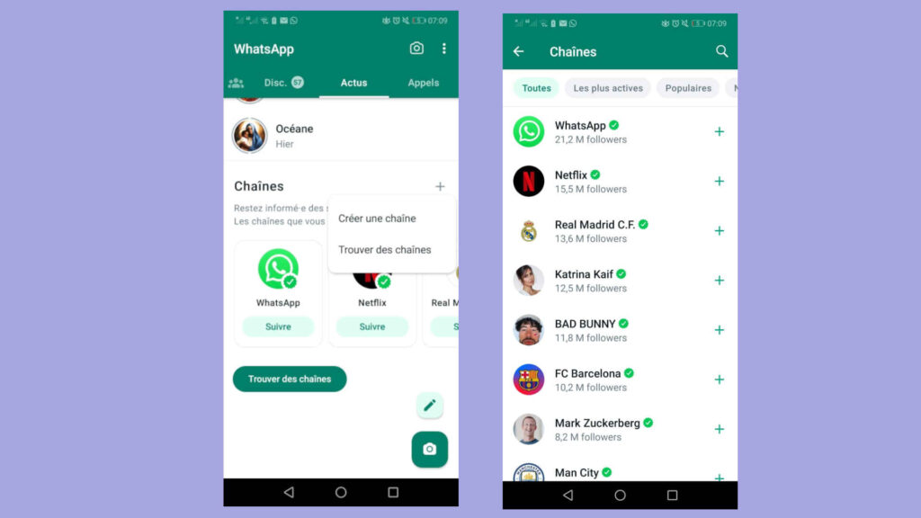 rejoindre chaîne whatsapp