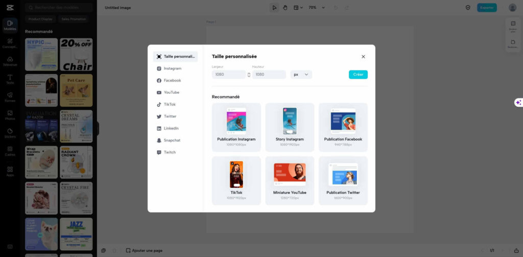 utiliser l'outil graphique CapCut