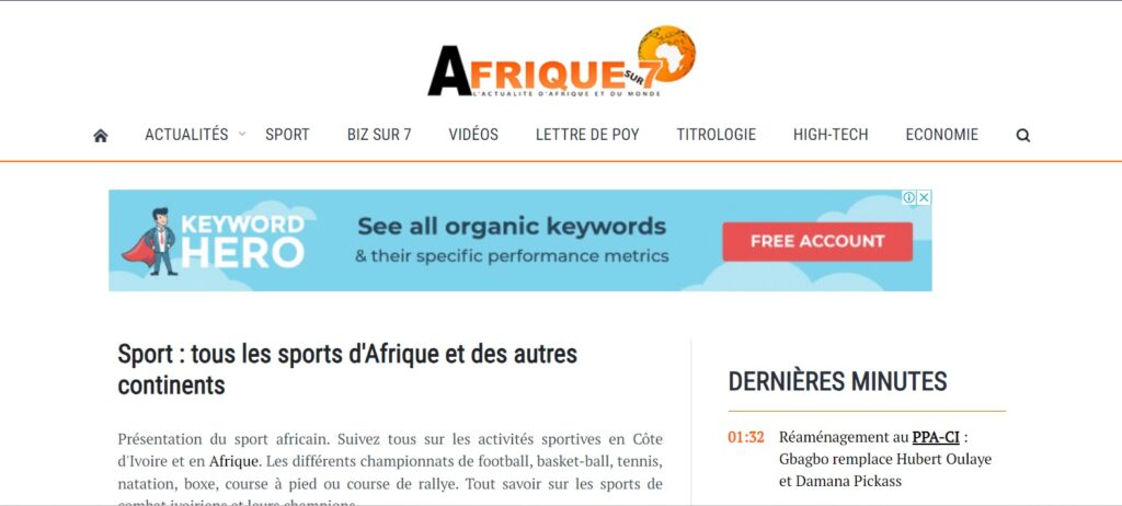 Afrique sur 7