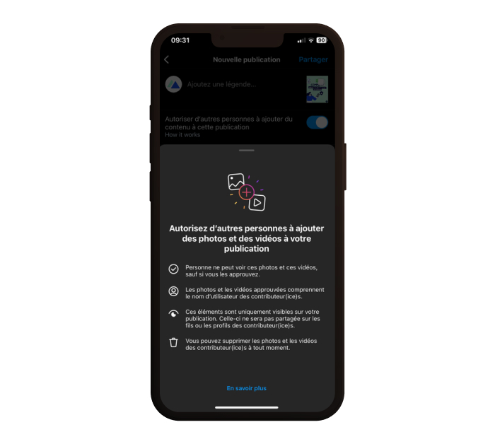 Instagram carrousels collaboratifs