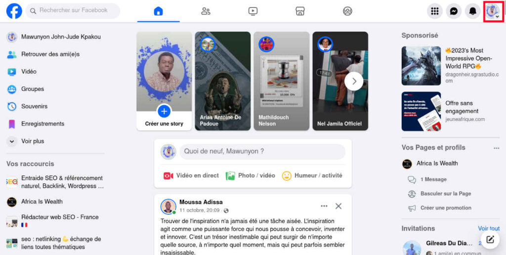 Créer votre profil Facebook sur Ordinateur