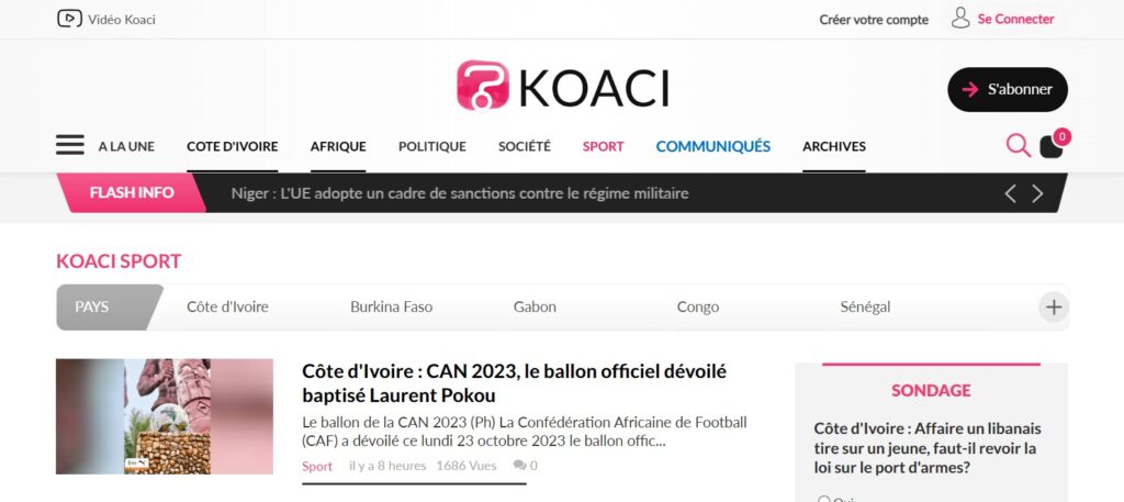 sites sportifs côte d'ivoire