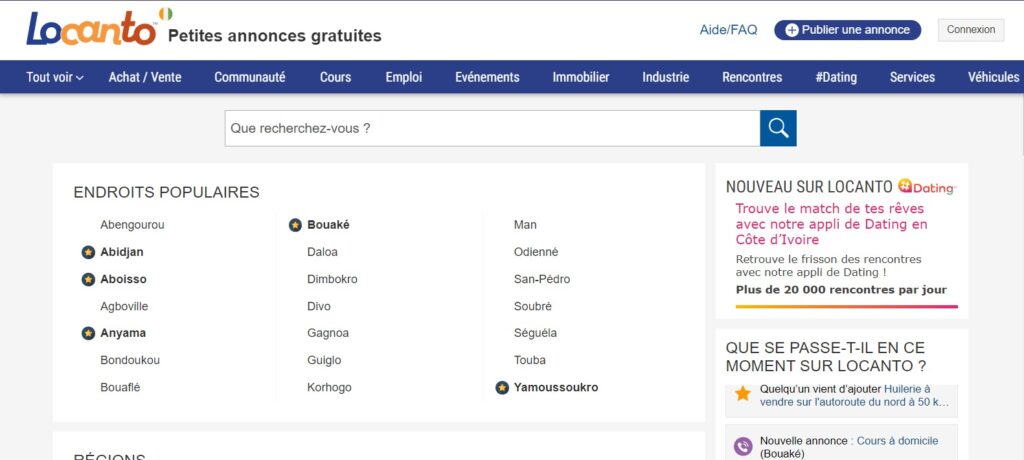 sites d'annonces gratuites côte d'ivoire