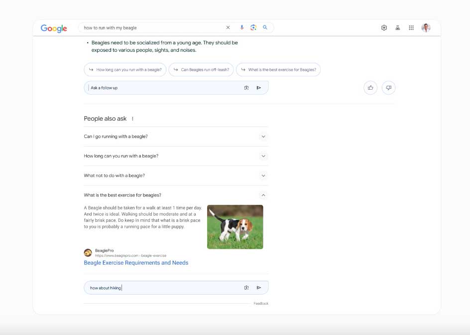 Recherche Google par IA