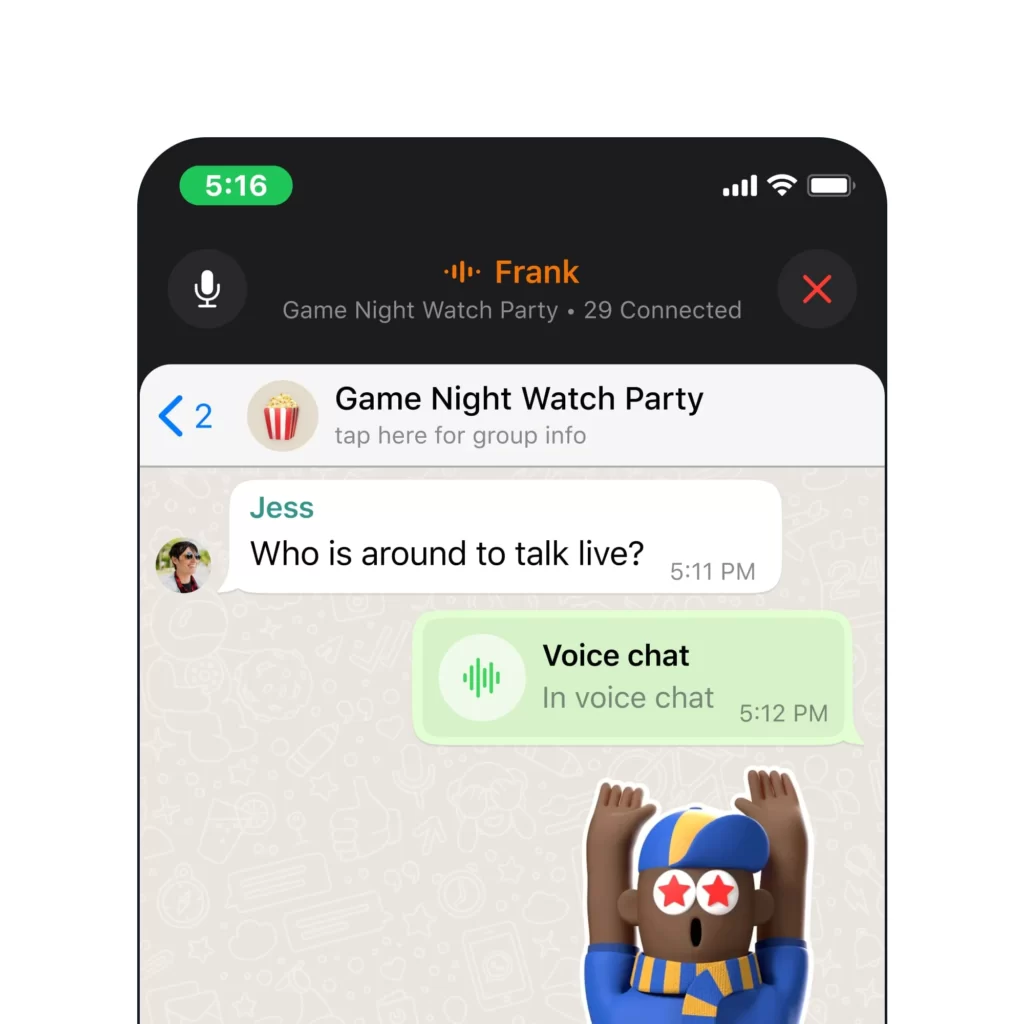 whatsapp appels audio en groupe