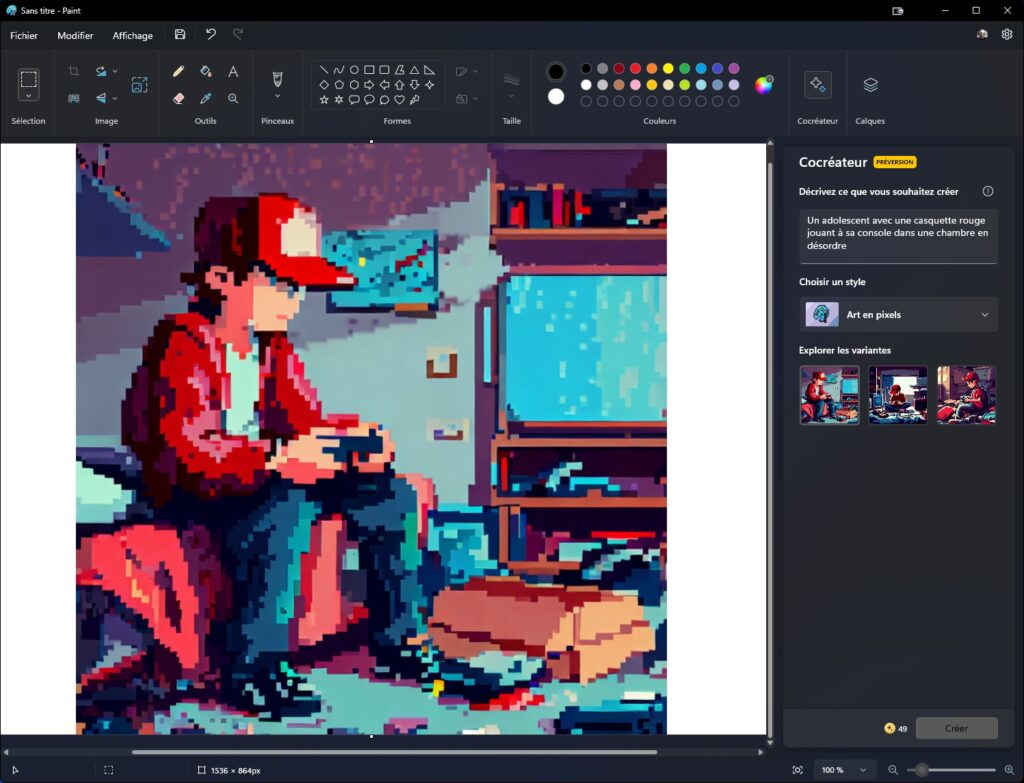 Le mode sombre de Microsoft Pain