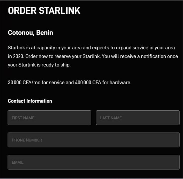Starlink en déploiement en Afrique