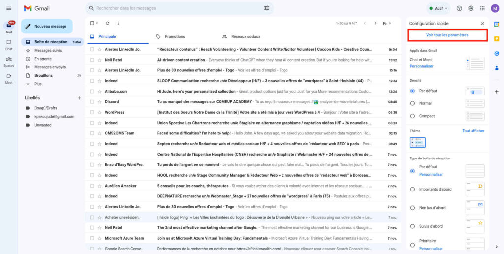 activer une réponse automatique sur Gmail sur votre ordinateur