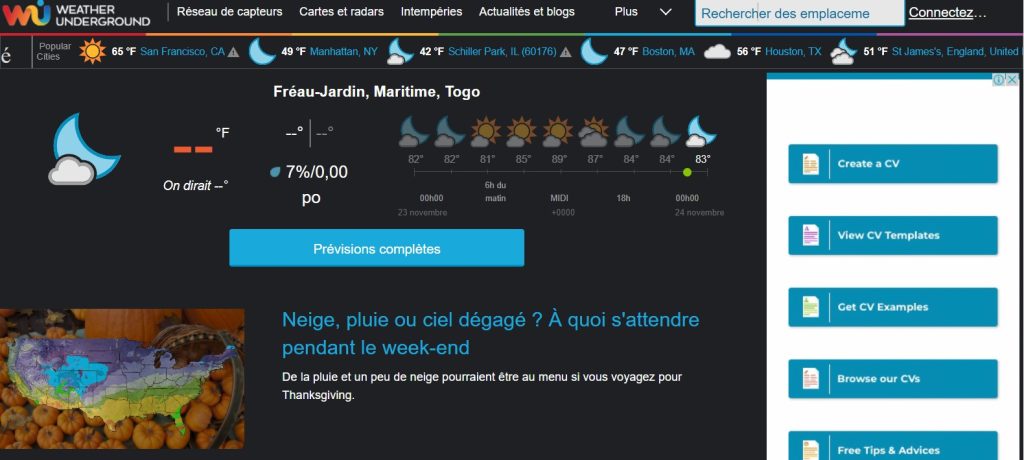 meilleures applications météo gratuites