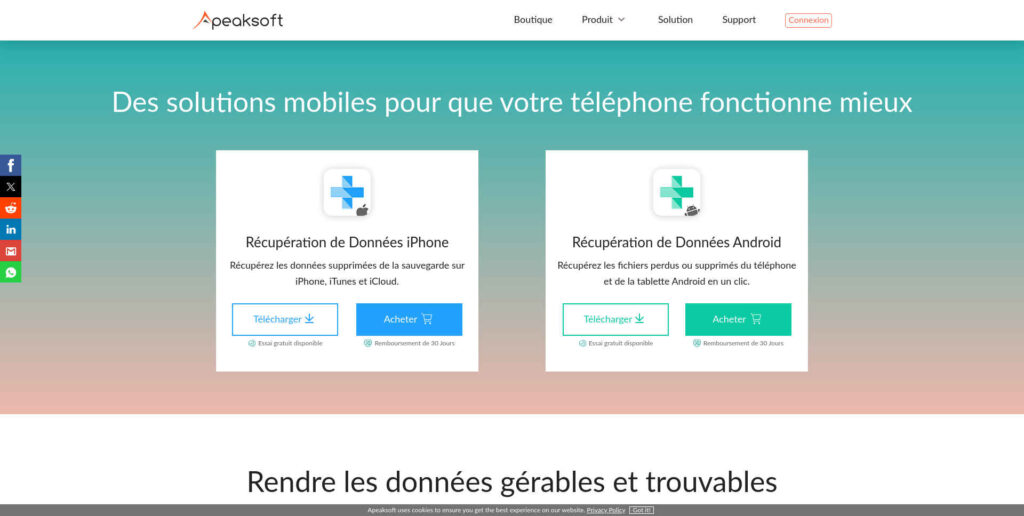 récupérer vos données avec Apeaksoft