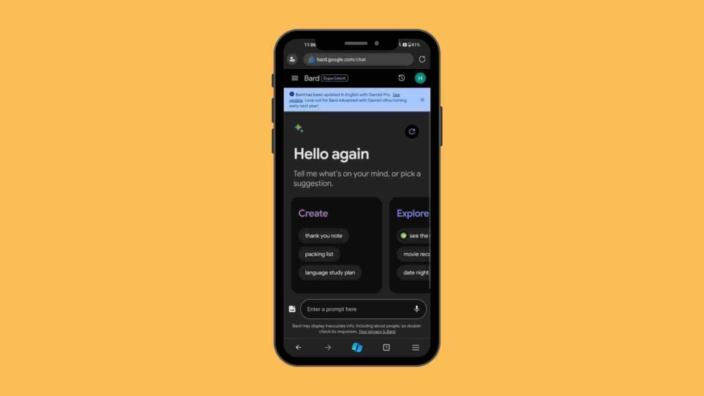 tester Gemini Google Bard
